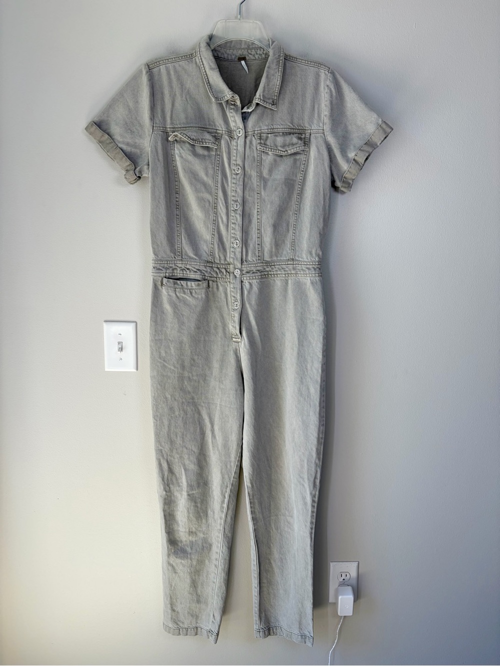 Young Fabulous & Broke Short Sleeve Aviator Utility Jumpsuit Tencel Cotton Blend